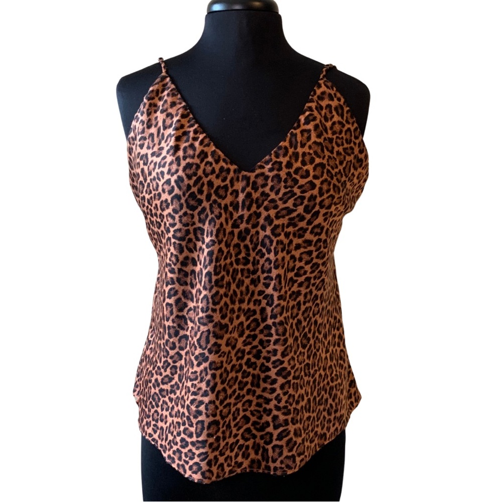 ALLISON JOY Leopard Print Cami Large Brown EVEREVE